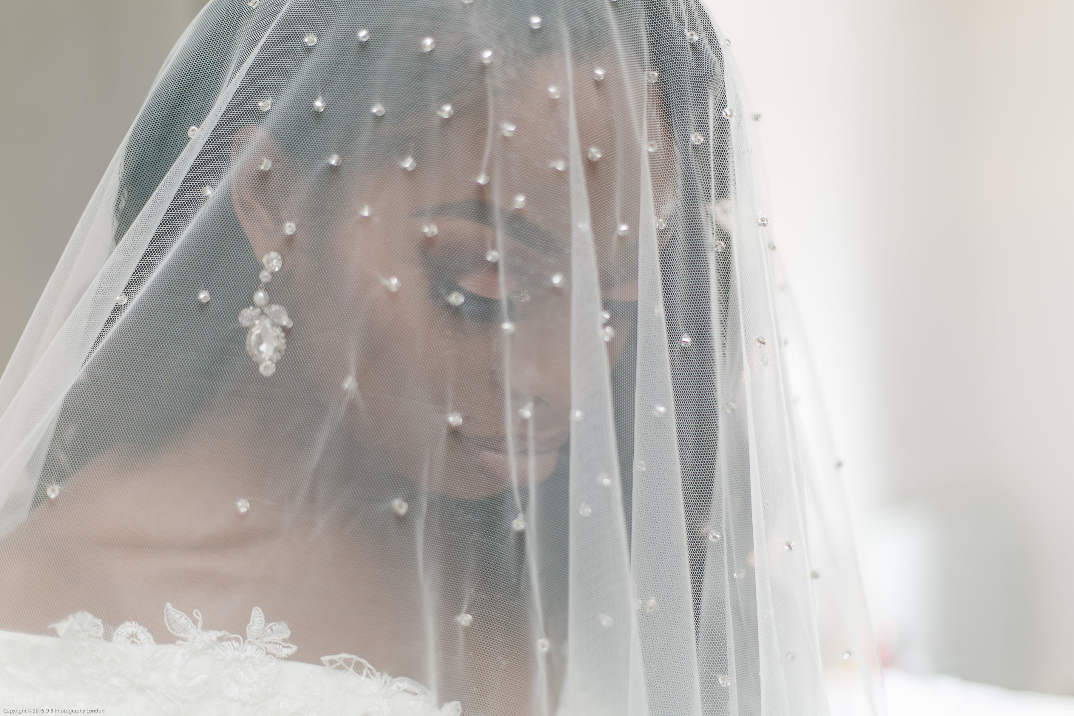 black bride with veil